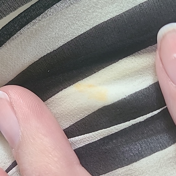 BCBG Max Azaria Black and White Striped Silk Halter Dress - Picture 9 of 10